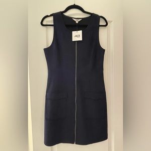 Navy Zipper Dress